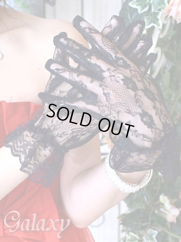 画像2: 【Leg Avenue】お花総レース*ラッフルショートグローブ (2)