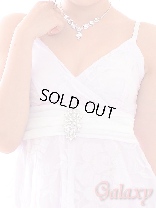 画像5: Richフラワークリスタルバックル付*ラメフラワーオーガンジーミニドレス (5)