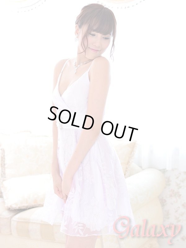 画像3: Richフラワークリスタルバックル付*ラメフラワーオーガンジーミニドレス (3)