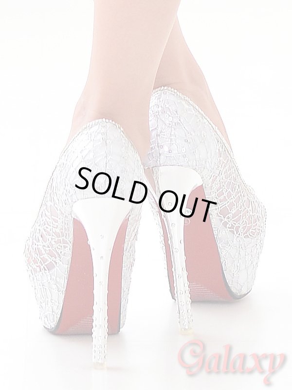 画像3: スパンコール総レース*オープントゥパンプス*3color (3)