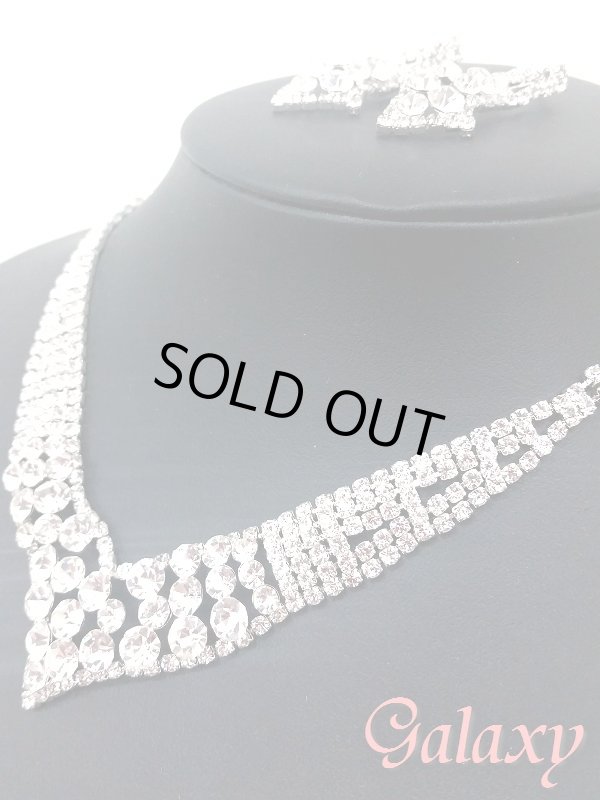 画像3: キラキラジルコンアクセサリー2点セット【ネックレス・ピアスorイヤリング】 (3)