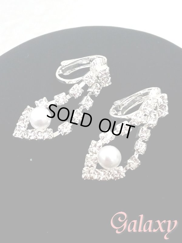 画像4: パール＆ストーンアクセサリー2点セット【ネックレス・イヤリング】 (4)