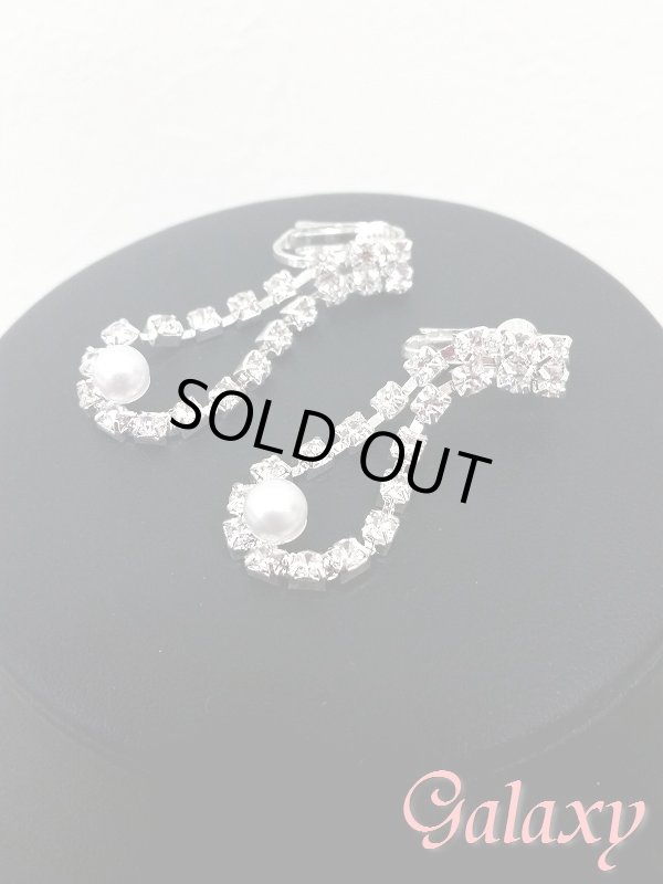 画像4: パール＆ラインストーンセットアクササリー2点セット【ネックレス・ピアスorイヤリング】 (4)