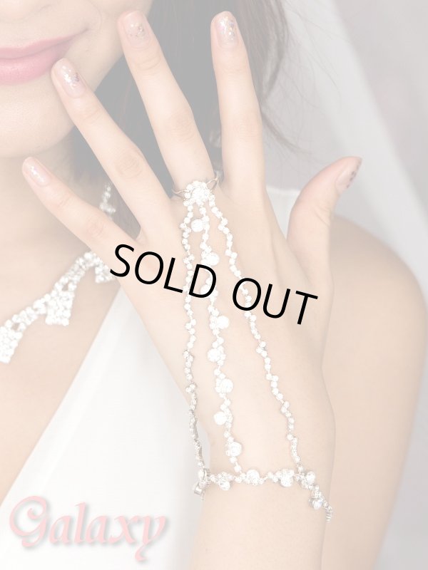 画像2: キラキララインストーン*フィンガーブレスレット (2)