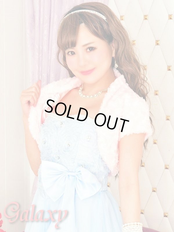 画像2: 薔薇モチーフ*ショート丈ふわふわフェイクファーボレロ (2)