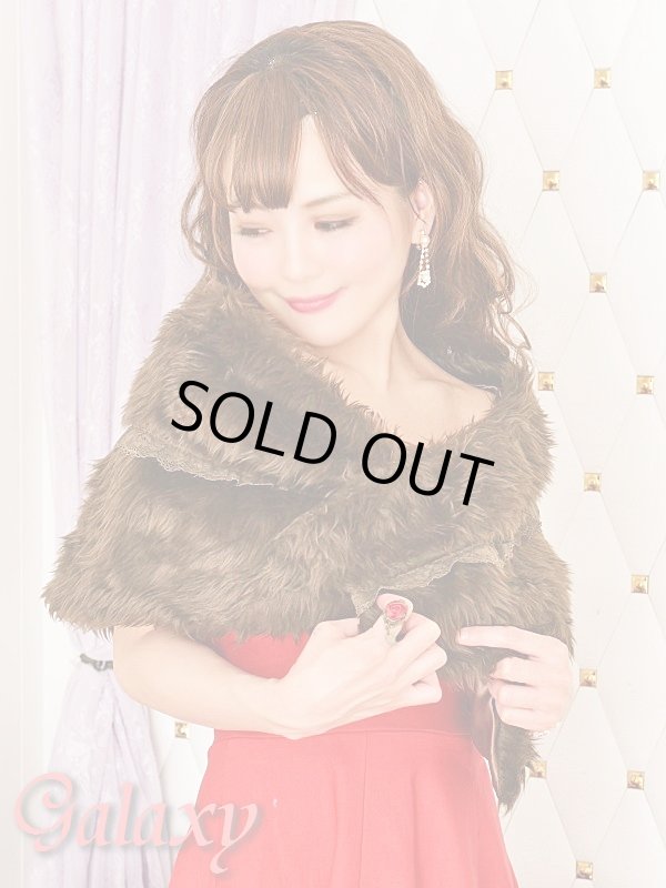 画像3: レース付フェイクファー*ゴージャスケープ*2color (3)