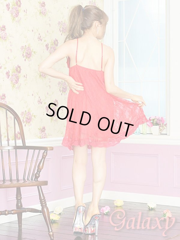 画像10: ラグジュアリー総フラワーレース*ベビードール風カシュクールミニドレス*3color*M/L (10)