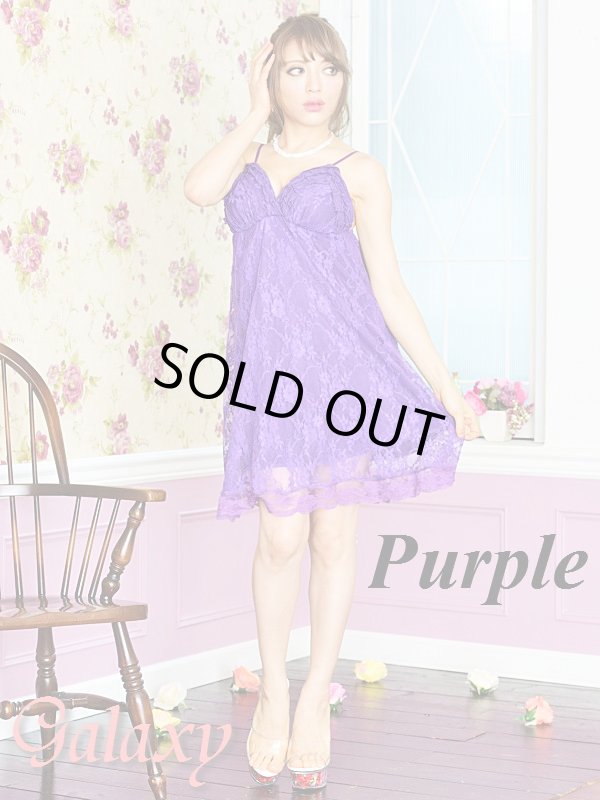 画像2: ラグジュアリー総フラワーレース*ベビードール風カシュクールミニドレス*3color*M/L (2)