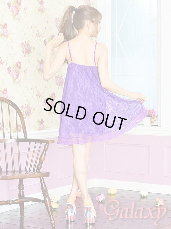 画像4: ラグジュアリー総フラワーレース*ベビードール風カシュクールミニドレス*3color*M/L (4)