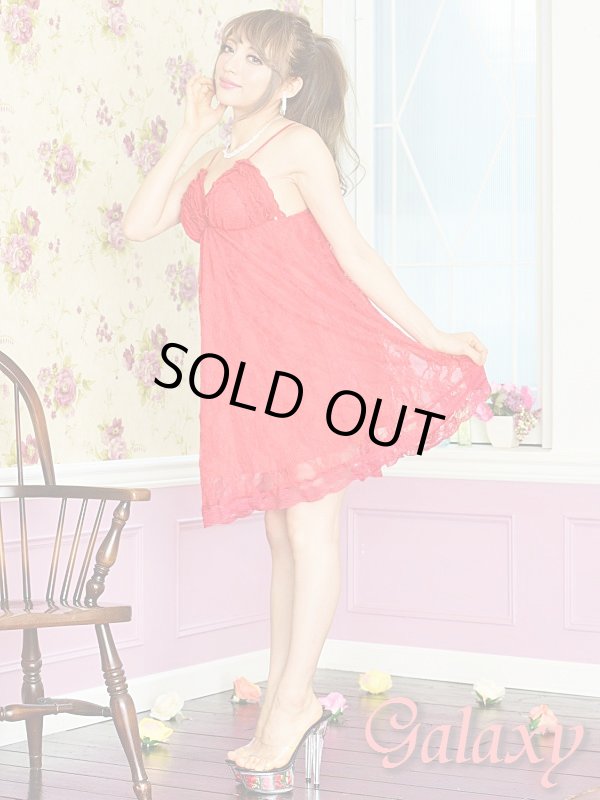 画像9: ラグジュアリー総フラワーレース*ベビードール風カシュクールミニドレス*3color*M/L (9)