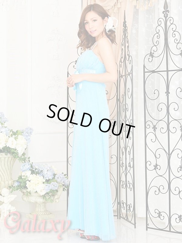 画像3: ラメパワーネット*胸下レースサテンリボン切り替えロングドレス*6color (3)