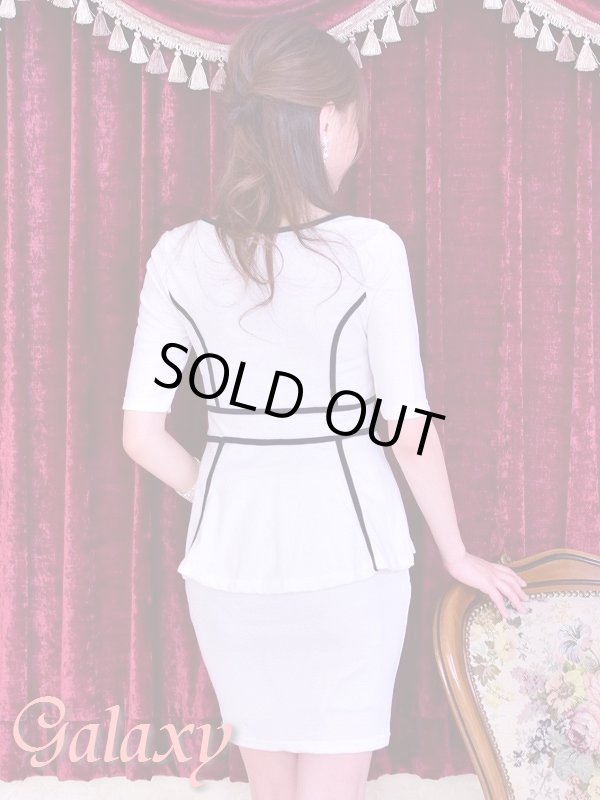 画像3: バイカラーパイピング*ストレッチカジュアル2ピースセット (3)