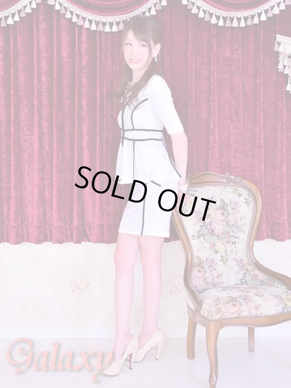 画像2: バイカラーパイピング*ストレッチカジュアル2ピースセット (2)