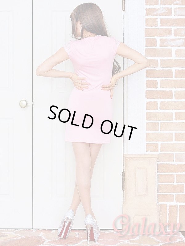 画像5: デコルテラインビジューたっぷり*ストレッチレースミニワンピ*2color (5)