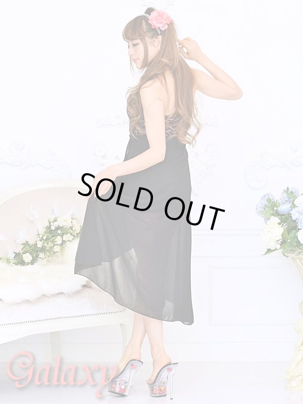 画像11: 胸元ハートカットレースデザイン*シフォン切替ミニinドレス*2color (11)