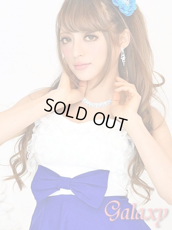 画像20: CUTEフリルレース＆でかリボン*ペプラムラインストレッチミニワンピ (20)