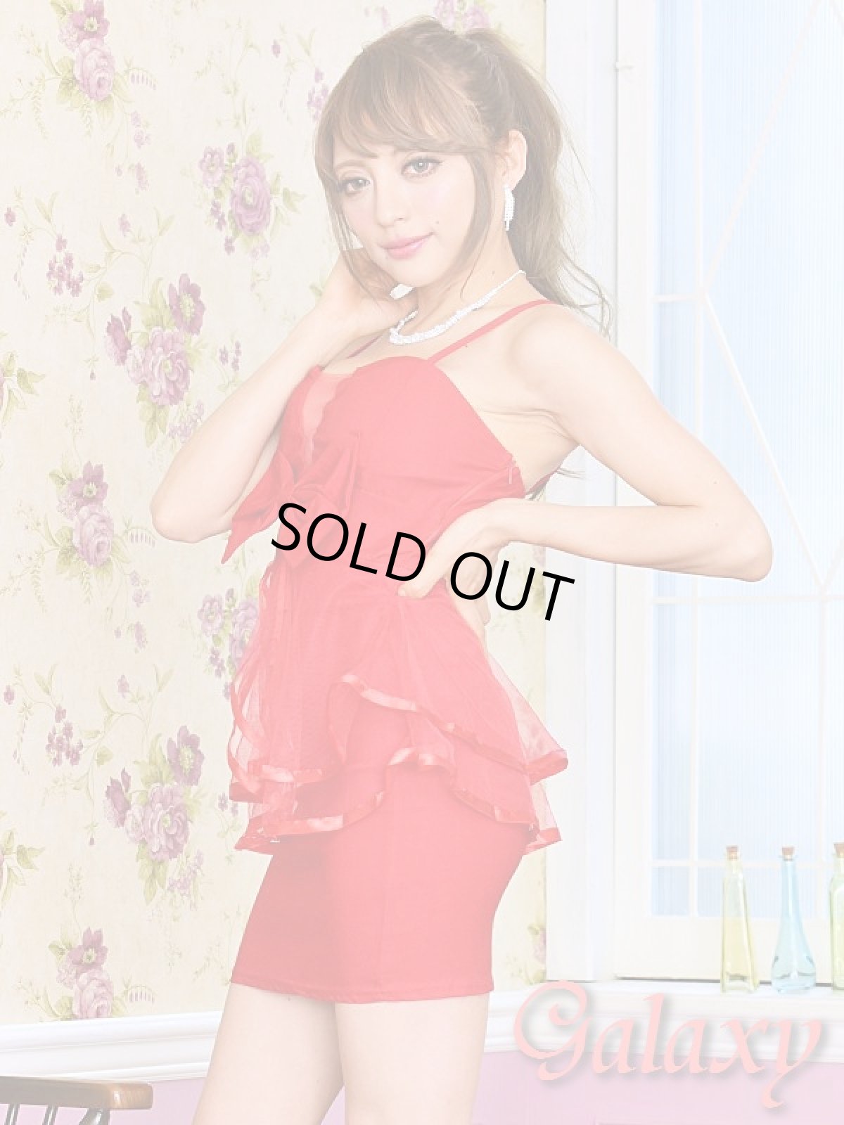 画像15: CUTE＆SEXY谷間チュール透け*でかリボン付きペプラムミニワンピ*3color (15)
