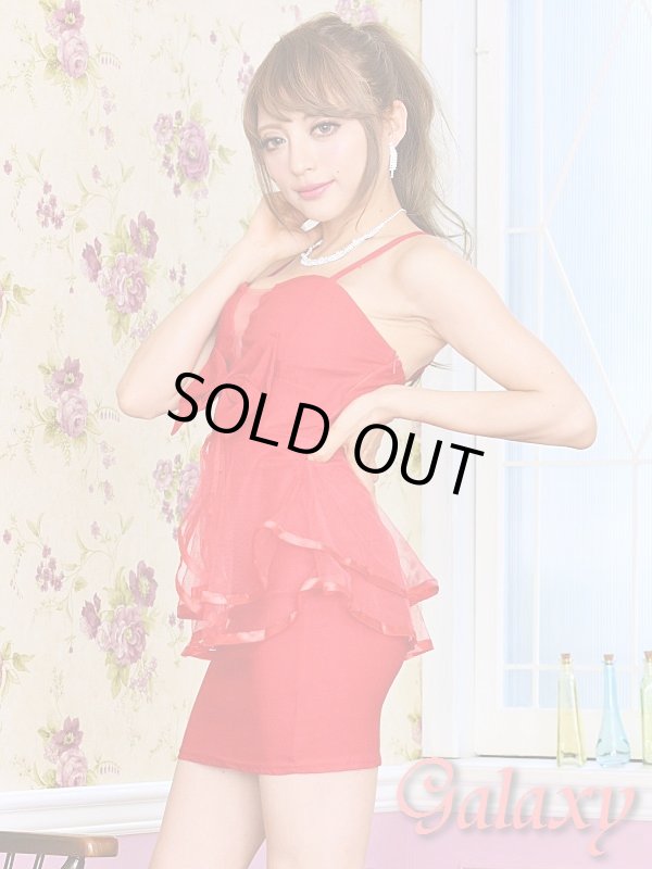 画像15: CUTE＆SEXY谷間チュール透け*でかリボン付きペプラムミニワンピ*3color (15)