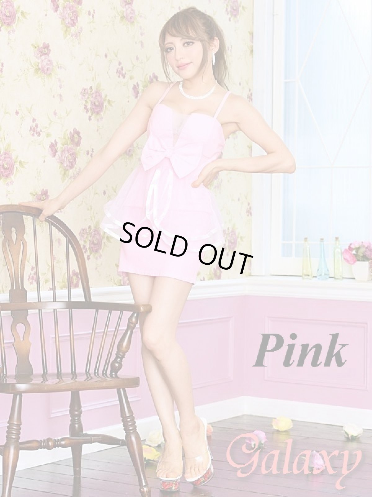 画像2: CUTE＆SEXY谷間チュール透け*でかリボン付きペプラムミニワンピ*3color (2)