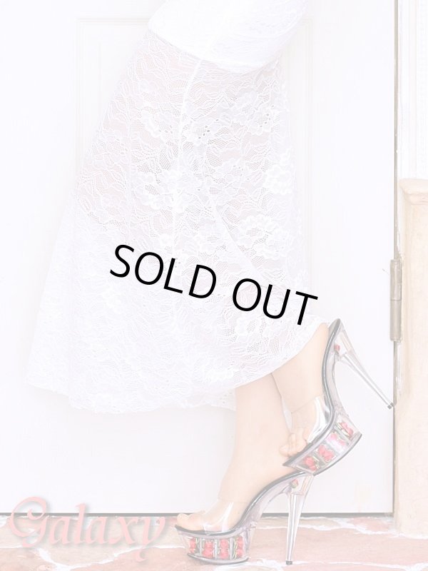 画像12: 総レース切替*ベアトップシンプルシャーリングロングドレス*2color (12)