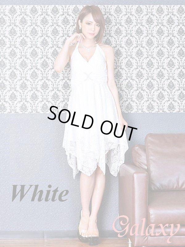 画像8: クリスタルストーン付Ｘバックル*ラグジュアリーフラワーレースランダムカットミニドレス*2color*M/L (8)