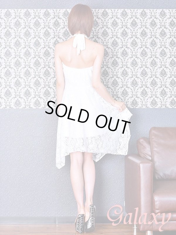 画像11: クリスタルストーン付Ｘバックル*ラグジュアリーフラワーレースランダムカットミニドレス*2color*M/L (11)