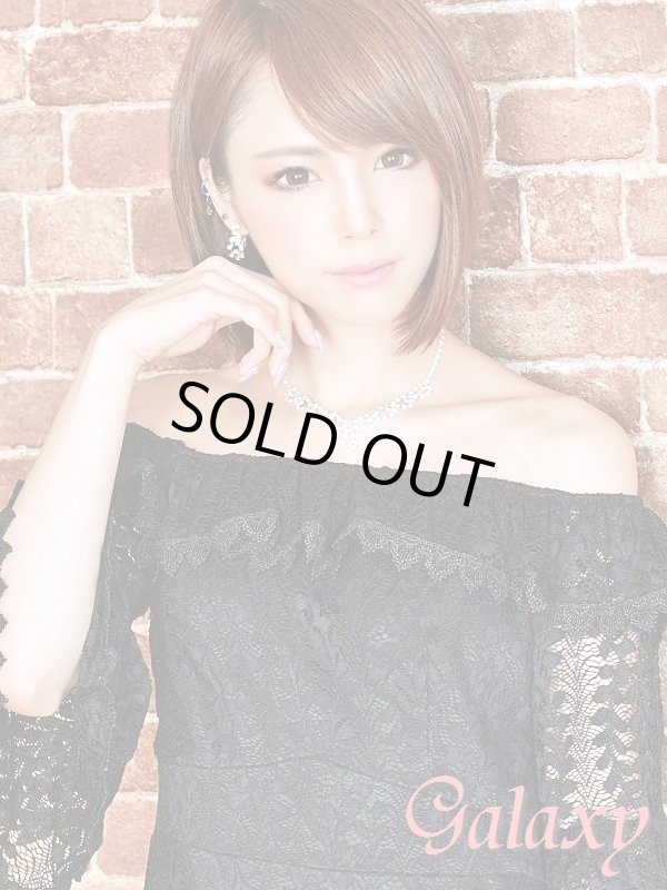 画像6: リーフ柄総レース*オフショル長袖ワンピース*3color*S/M (6)