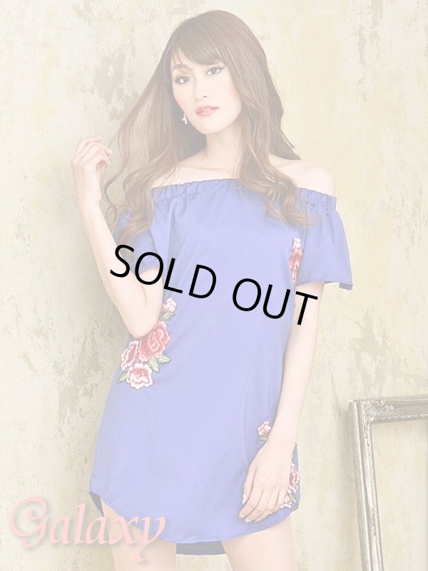 画像13: 薔薇刺繍入り*オフショルチュニックシャツワンピース*3color (13)