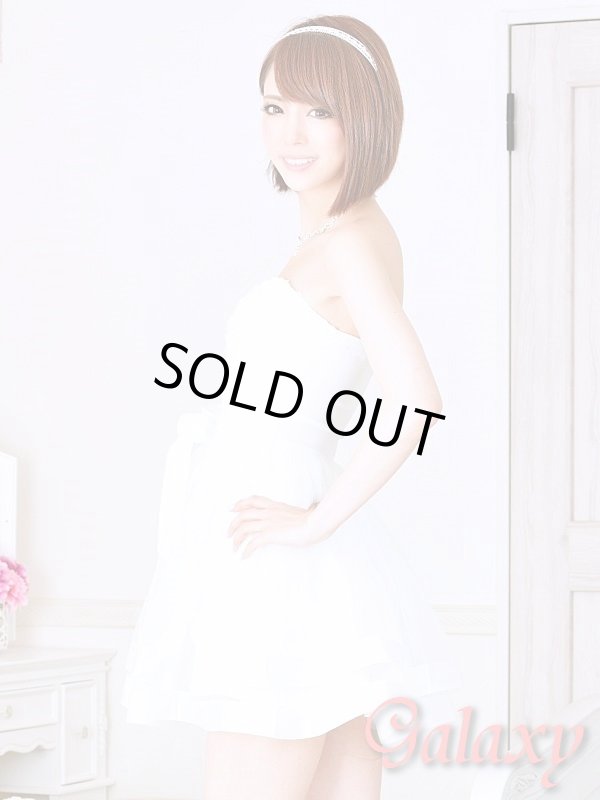 画像16: 裾サテン*フラワーモチーフ*ウエストリボンチュールミニドレス*3color (16)