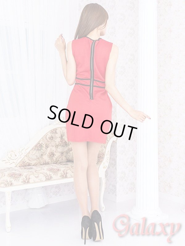 画像11: 【L.A.ドレス】胸元SEXY開きパイピングミニワンピース*2color*M/L (11)