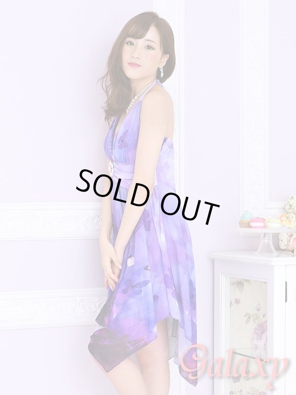 画像3: フラワーブローチ付*グラデーションバタフライアシメカットミニドレス*3color*M/L (3)