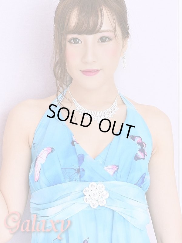 画像18: フラワーブローチ付*グラデーションバタフライアシメカットミニドレス*3color*M/L (18)