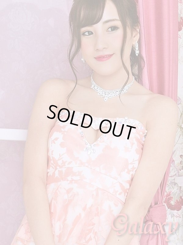 画像12: 【Rich or Die】ビジュー装飾ホールカット*シースルー花柄チュールレースバイカラーペプラム*ベアミニドレス*2color*M/L (12)