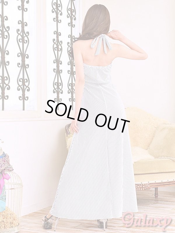 画像10: 3連SILVERサークルバックル付*ラメストライプロングドレス*2color*M/L (10)