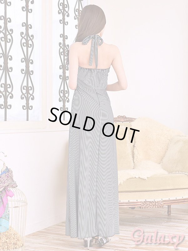 画像4: 3連SILVERサークルバックル付*ラメストライプロングドレス*2color*M/L (4)