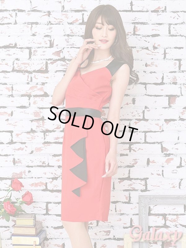 画像3: 【L.A.ドレス】胸元カシュクールデザイン*合皮切替ワンピース*1color (3)