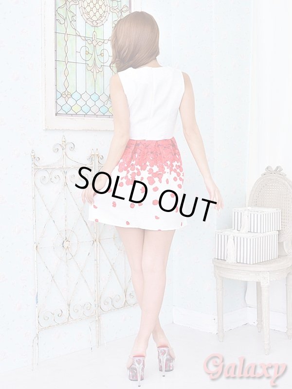 画像5: アンティーク調*花びら柄*ノースリAラインミニワンピース*S/M/L/XL (5)