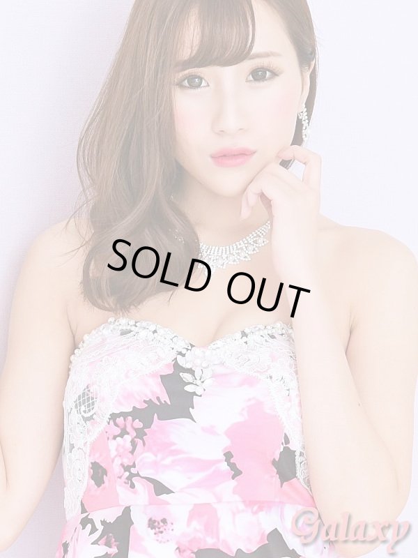 画像12: 【Rich or Die】ビジュー&ラグジュアリーレース装飾*ぼかしフラワー柄*ペプラムミニドレス*2color (12)