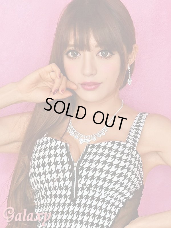 画像12: 胸元ジップアップ*ウエストシースルー*パターン柄フレアーミニワンピース*2pattern (12)