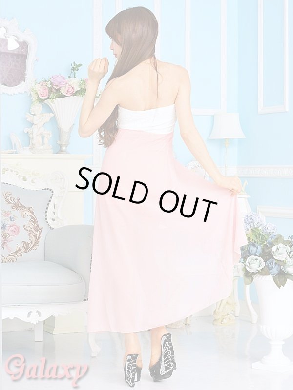 画像5: 胸元ハートカットレースデザイン*シフォン切替ミニinドレス*2color (5)