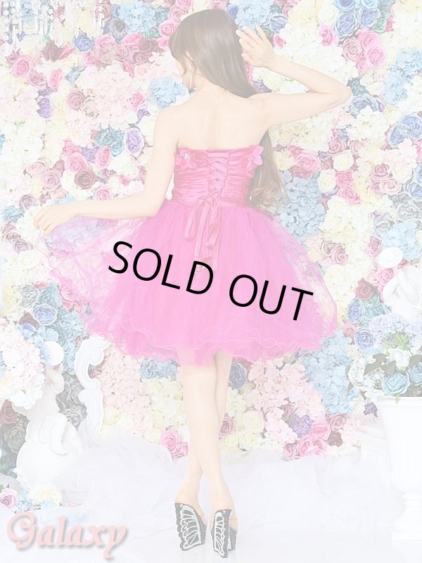 画像5: 【PRINCESS】フラワーコサージュ*裾カーリングチュールミニドレス*S/M/L/XL/XXL (5)