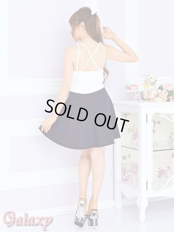 画像17: 【新色追加】バッククロス*デコルテクロシェレース*フレアーミニドレス*4color (17)