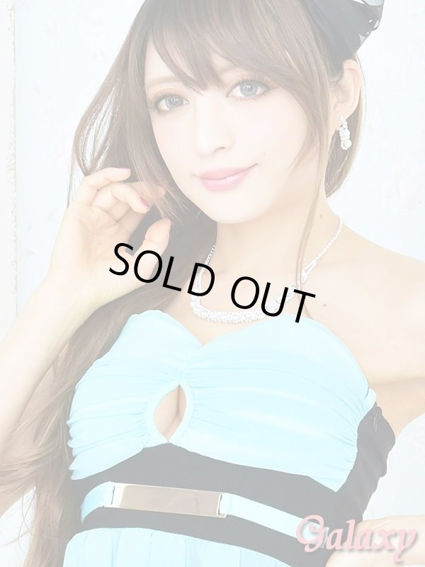 画像6: バイカラーデザイン*シフォンレース重ねタイトミニドレス*2color (6)