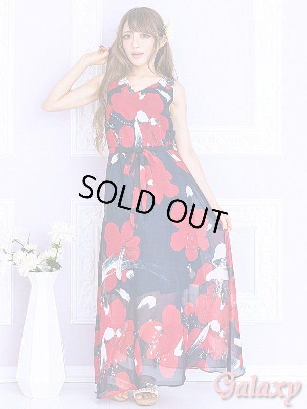 画像4: 2WAY仕様*花柄フレアー*リゾートワンピース*S/M/L/XL (4)