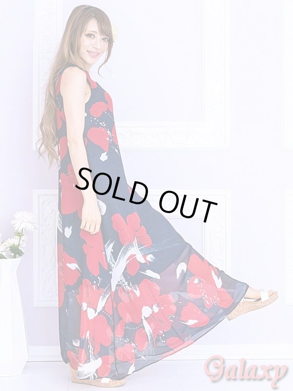 画像2: 2WAY仕様*花柄フレアー*リゾートワンピース*S/M/L/XL (2)