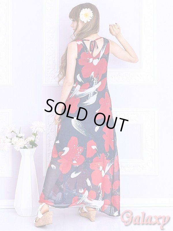 画像3: 2WAY仕様*花柄フレアー*リゾートワンピース*S/M/L/XL (3)