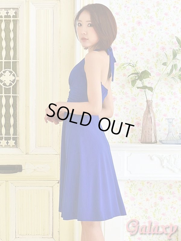 画像5: センタージルコン付き*Aラインストレッチモンローミニキャバドレス*7color (5)