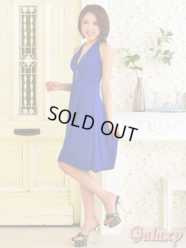 画像6: センタージルコン付き*Aラインストレッチモンローミニキャバドレス*7color (6)