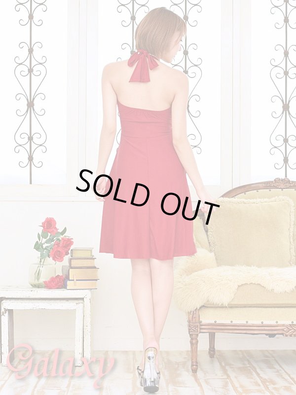 画像12: センタージルコン付き*Aラインストレッチモンローミニキャバドレス*7color (12)