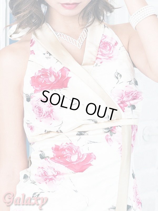 画像11: BIGリボン*CUTE薔薇柄*チャイナ風*着物デザイン*サテンロングドレス*2color (11)